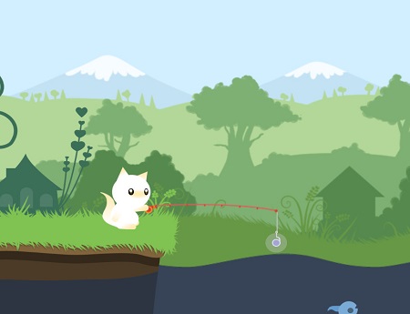 cat goes fishing game free